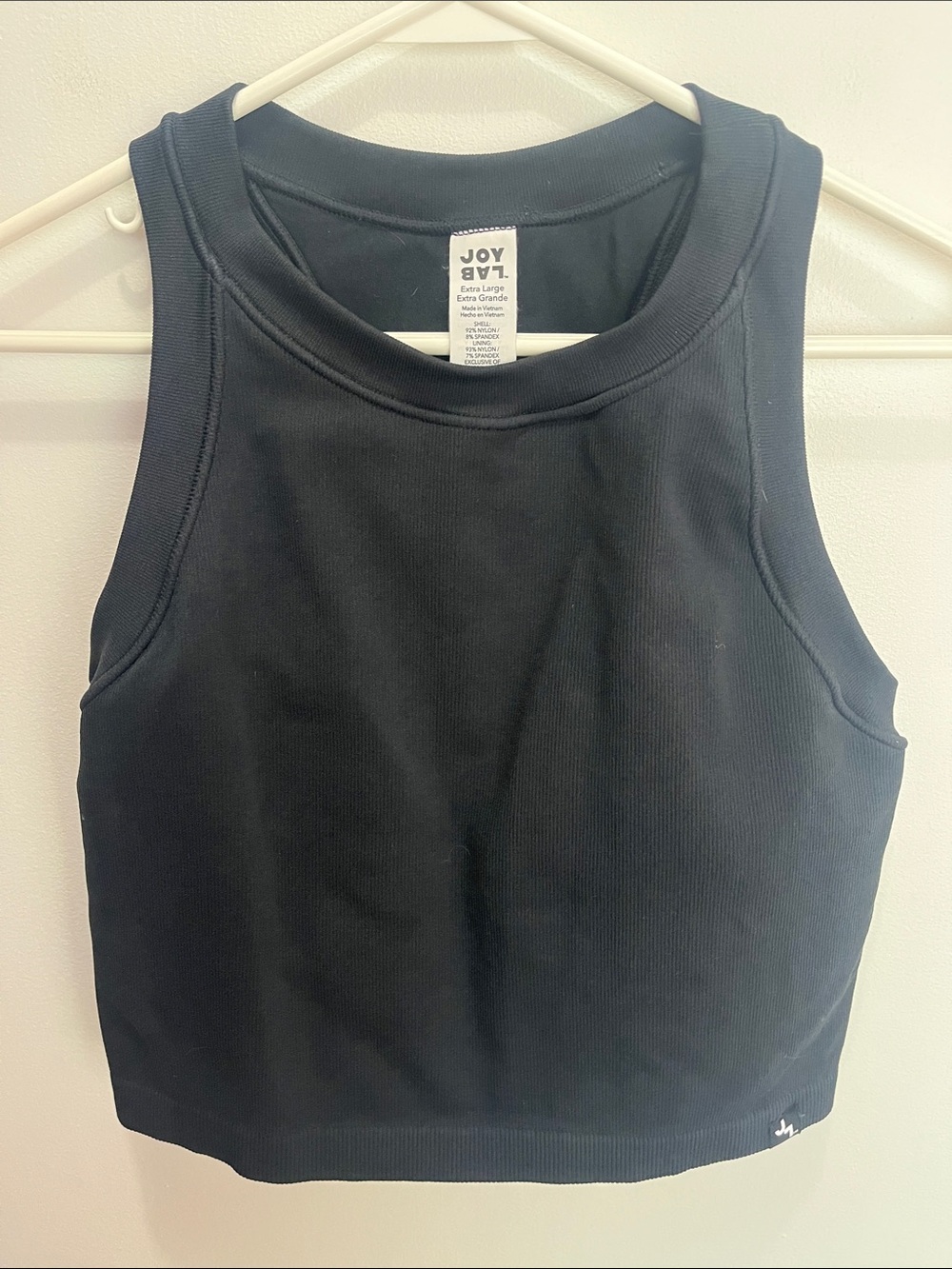 JoyLab Long Line RibbedPadded Top Size Extra Large